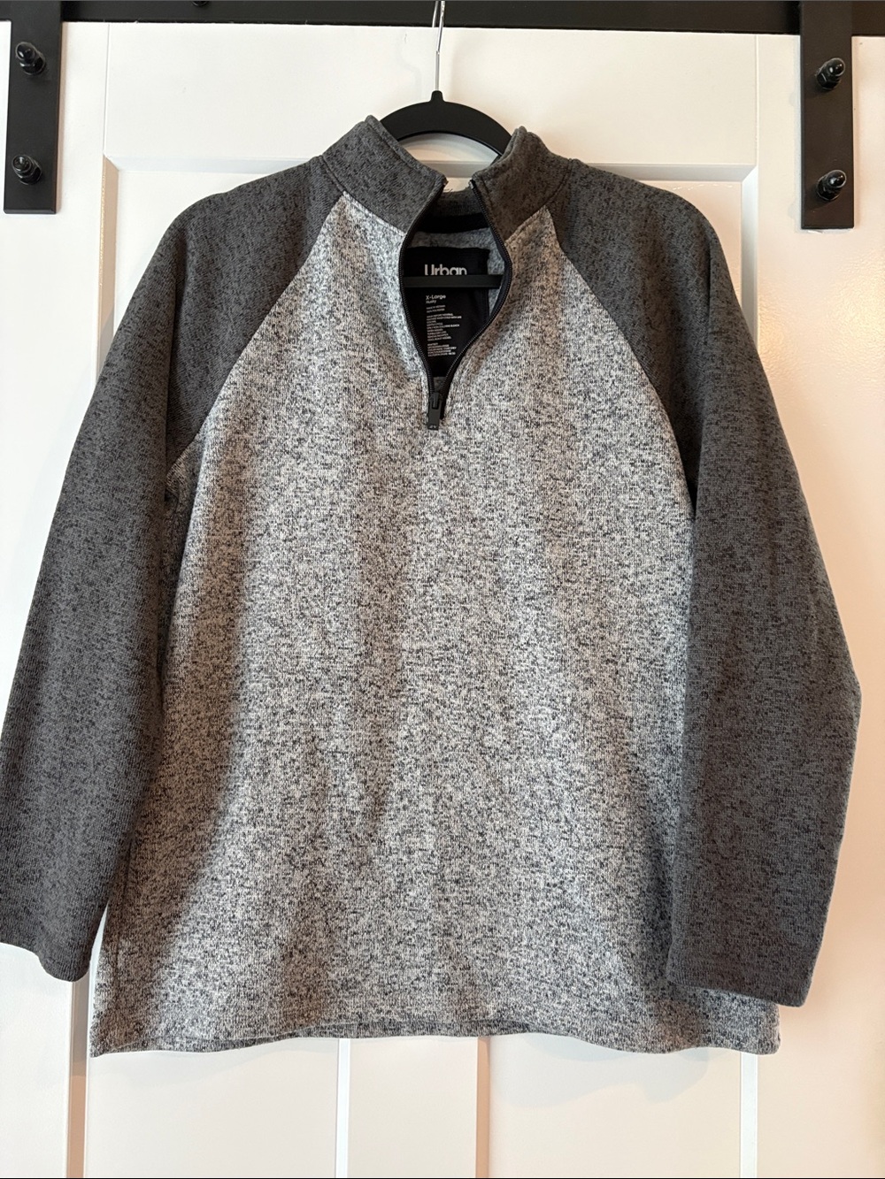 urban pipeline Two-Tone Gray Half-Zip Pullover Sweater
